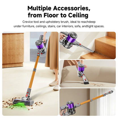 Aspirateur sans fil, violet-or pour tapis et sols durs – vue détaillée 8