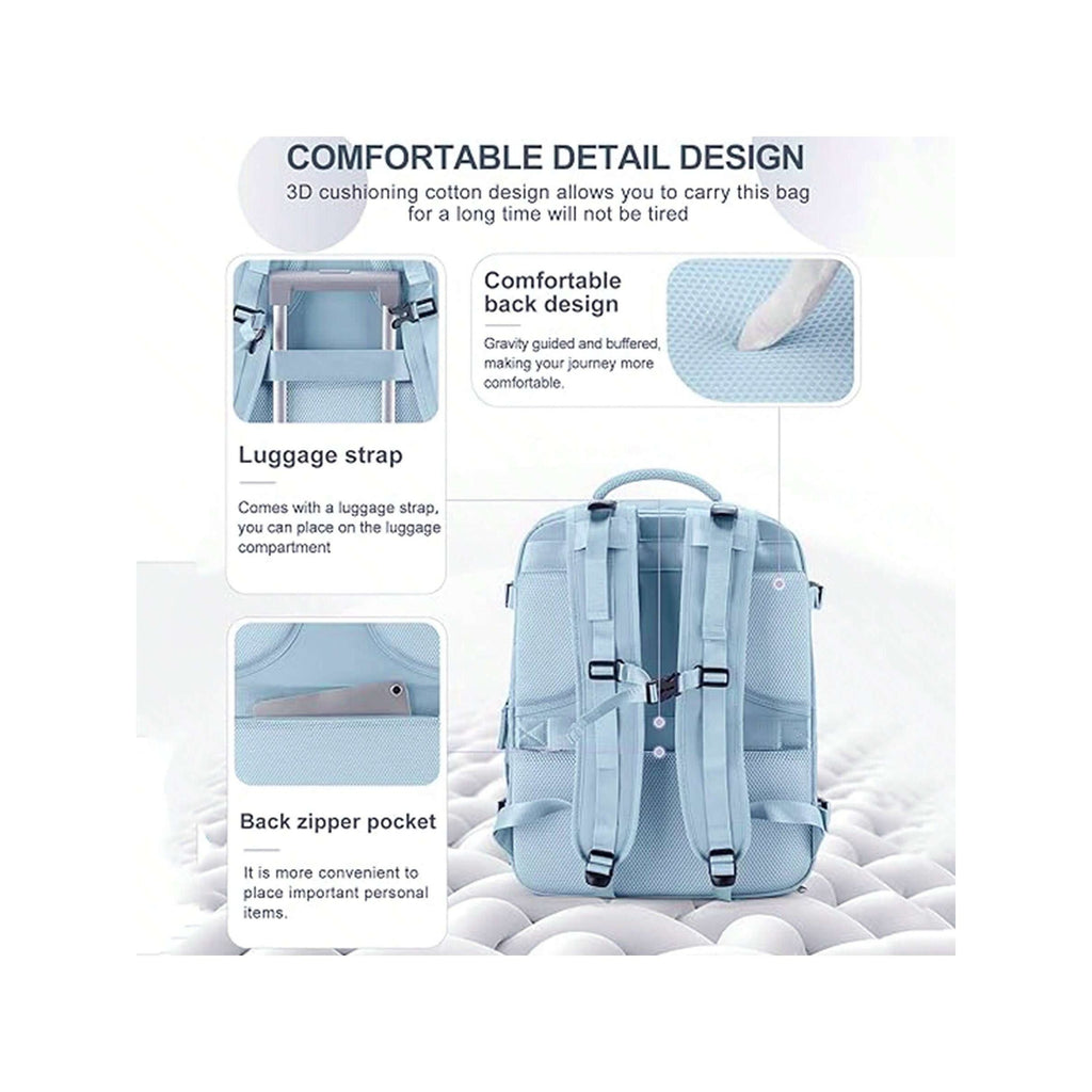 Sac à dos de voyage extra large, 40×25×20 cm, bagage cabine. Compartiment à chaussures séparé intégré, sac à dos grande capacité.