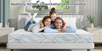 Matelas Bedstory 90X200 120X200 140X200 160X200 180X200 Cm, Fermeté H2/H3, Matelas en mousse froide de 16 cm