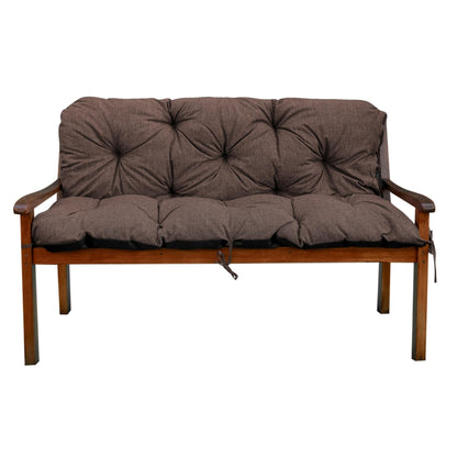 Coussin de Banc de Jardin, Coussin d'Assise et de Dossier, pour 1/2/3 Personnes, Coussin Rembourré avec Sangles, pour Intérieur/Extérieur, Coussin de Banc pour Banc v2