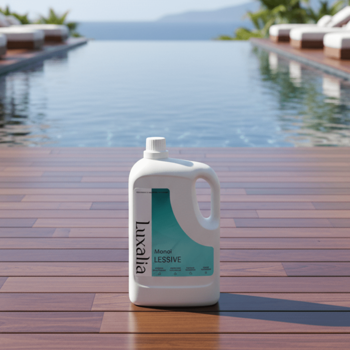 Lessive Monoï 5 Litres - Sans Conservateurs MIT / BIT / CMIT - Fleur de Tiaré & Noix de Coco - Jusqu'à 200 Lavages - Efficace à Froid & Cycle Court - Luxalia