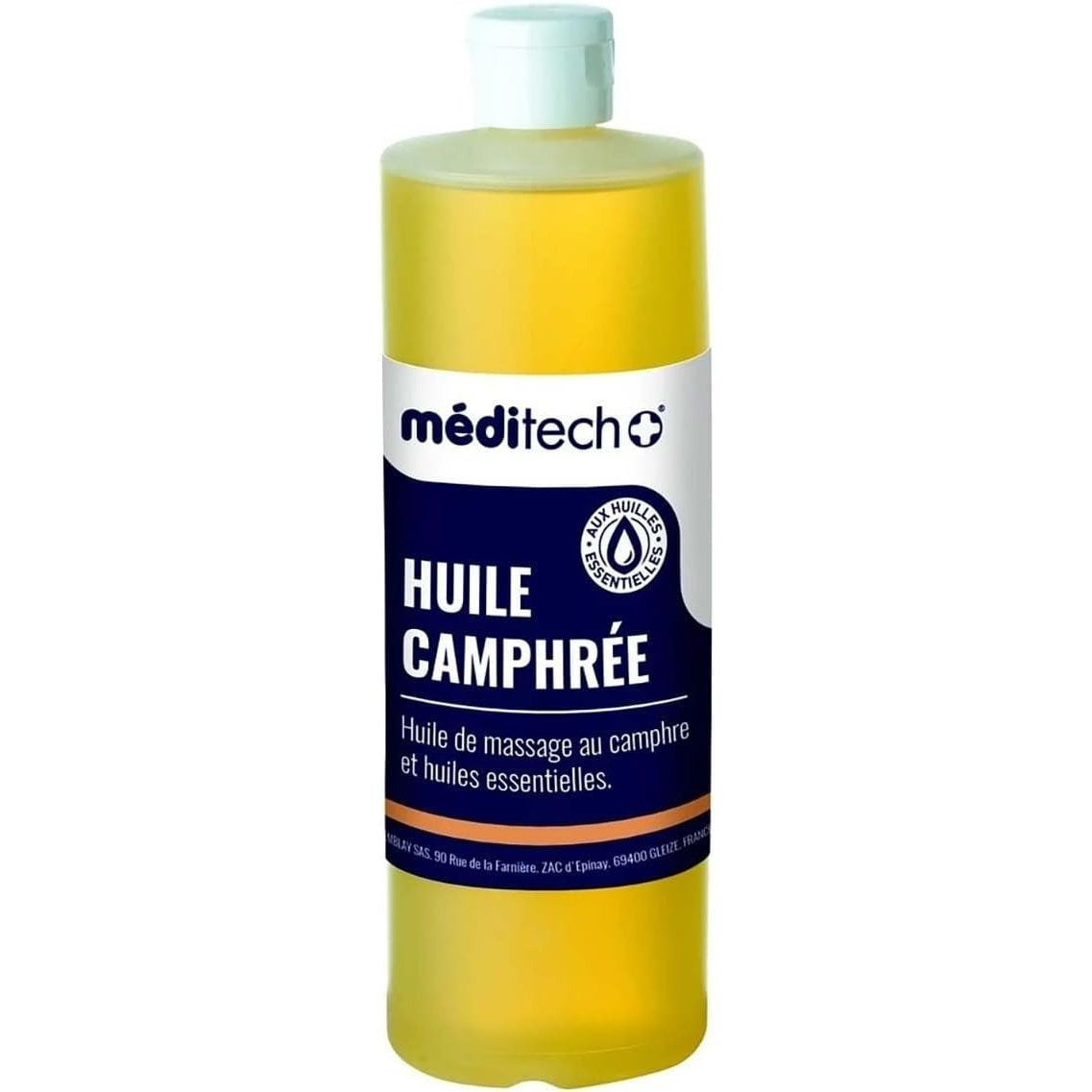 Huile de massage camphrée 500ml pour soulagement des douleurs musculaires articulaires à base d'extraits de plantes et d'huiles essentielles 100% naturels