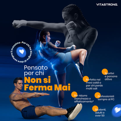 Formule Vitastrong Magnésium et Potassium 10-en-1, Bâtonnets Multivitamines Intégrateur Potassium et Magnésium 24 avec Vitamine C et Vitamines du Groupe B, Sans Saccharose, Gluten, Goût d'Orange