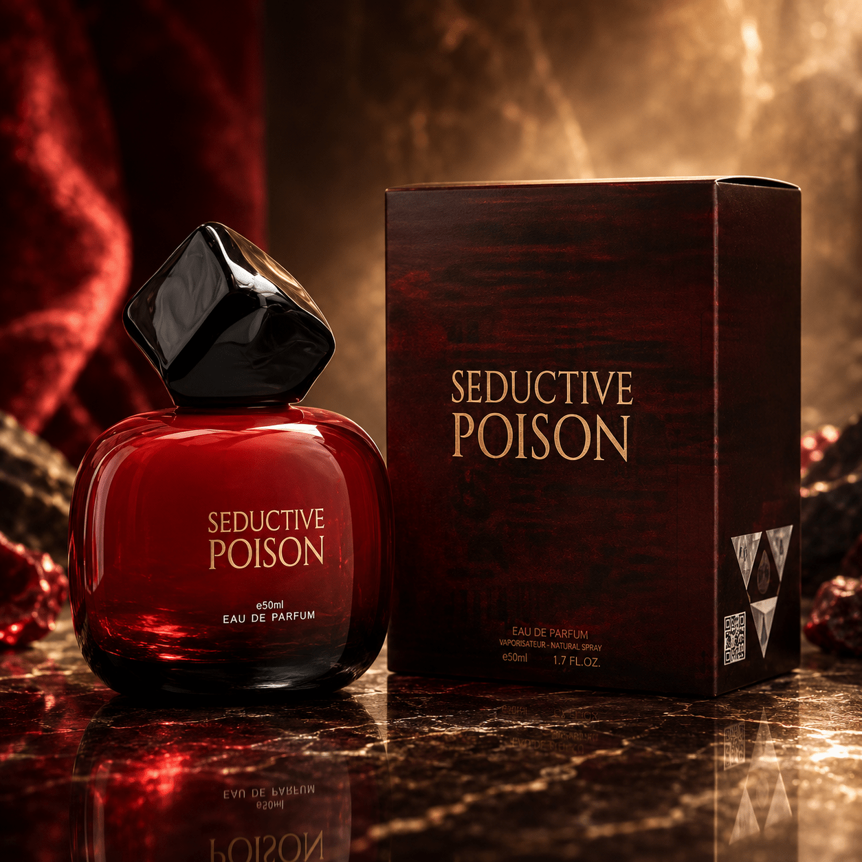 Everlyx - Reyes Queens Seductive Poison Eau de Parfum 50ml, Parfum Intense et Enveloppant aux Notes Douces et Épicées Combinées à une Base Chaude et Profonde