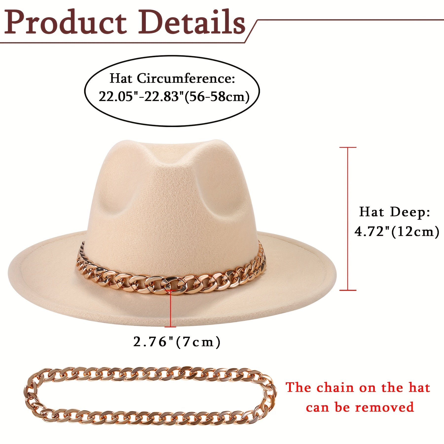 Chapeau Souple à Large Bord Unisexe pour Homme et Femme : Chapeau Panama Classique en Feutre, Chapeau à Large Bord en Velours Western - Convient aux Hommes et Femmes Adultes
