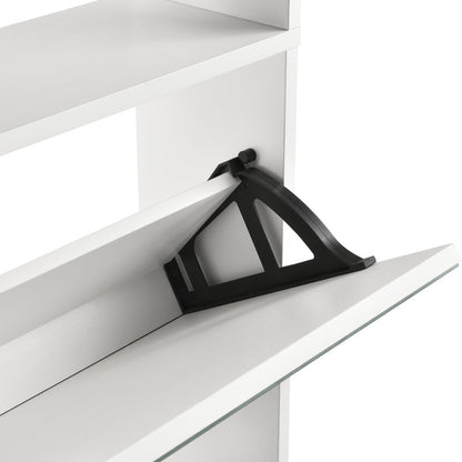 Armoire à chaussures Vogar avec portes miroir de différentes couleurs et tailles