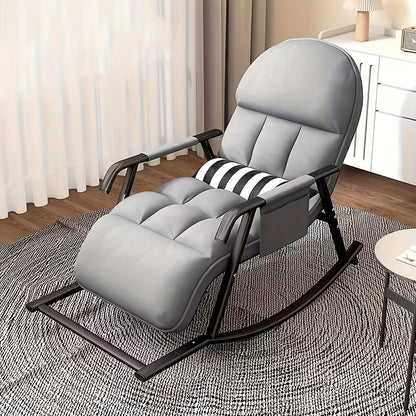 Fauteuil à bascule salon moderne inclinable, fauteuil à bascule avec poche latérale, fauteuil à bascule à repose-pieds réglable, fauteuil à bascule salon chambre à coucher