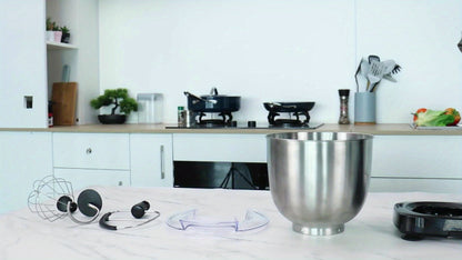SUPERLEX Batteur de Cuisine 3-en-1 800W | Robot Culinaire 4.5L avec Fouet et Crochet à Pâte | Appareil de Pétrissage de Cuisine Polyvalent
