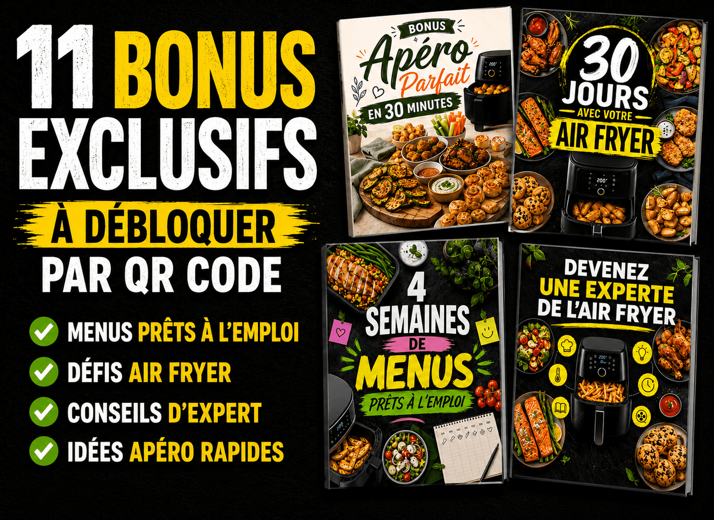 Livre de Recettes Air Fryer Express - Tout-en-un: Mille et une Recettes, Faciles et Ultra-Croustillantes, Compatible avec tous les modèles, 100 % en couleurs