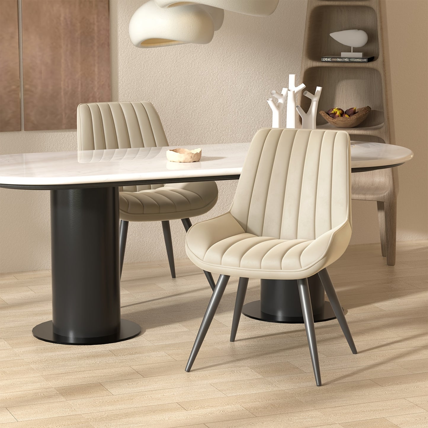 Chaises de salle à manger, Ensemble de 2/4/6, Chaises de cuisine, Chaises rembourrées avec pieds en métal, Chaise de salon avec coussin de dossier, pour salle à manger, Chaise de réception, Bureau