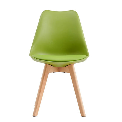 Ensemble de 4 chaises de salle à manger MCC Direct, chaises de cuisine, chaises de bureau, chaise coquille de designer, "Eva" disponible en 7 couleurs tendance