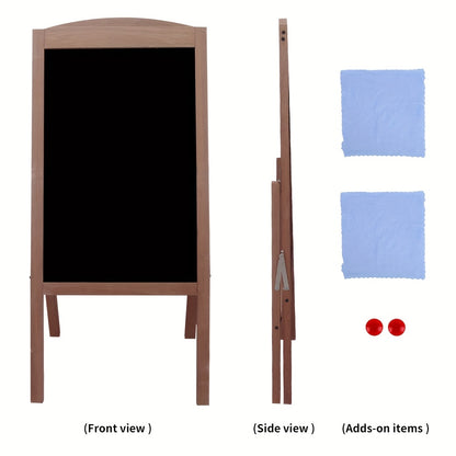 Panneau en Bois pour Sandwichs - Enseigne Extérieure en Cadre A - Tableau à Crayon Magnétique - 42,5 cm x 90 cm - Chevalet pour Restaurant, Bar, Commerce ou Mariage