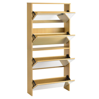 Armoire à chaussures Vogar avec portes miroir de différentes couleurs et tailles