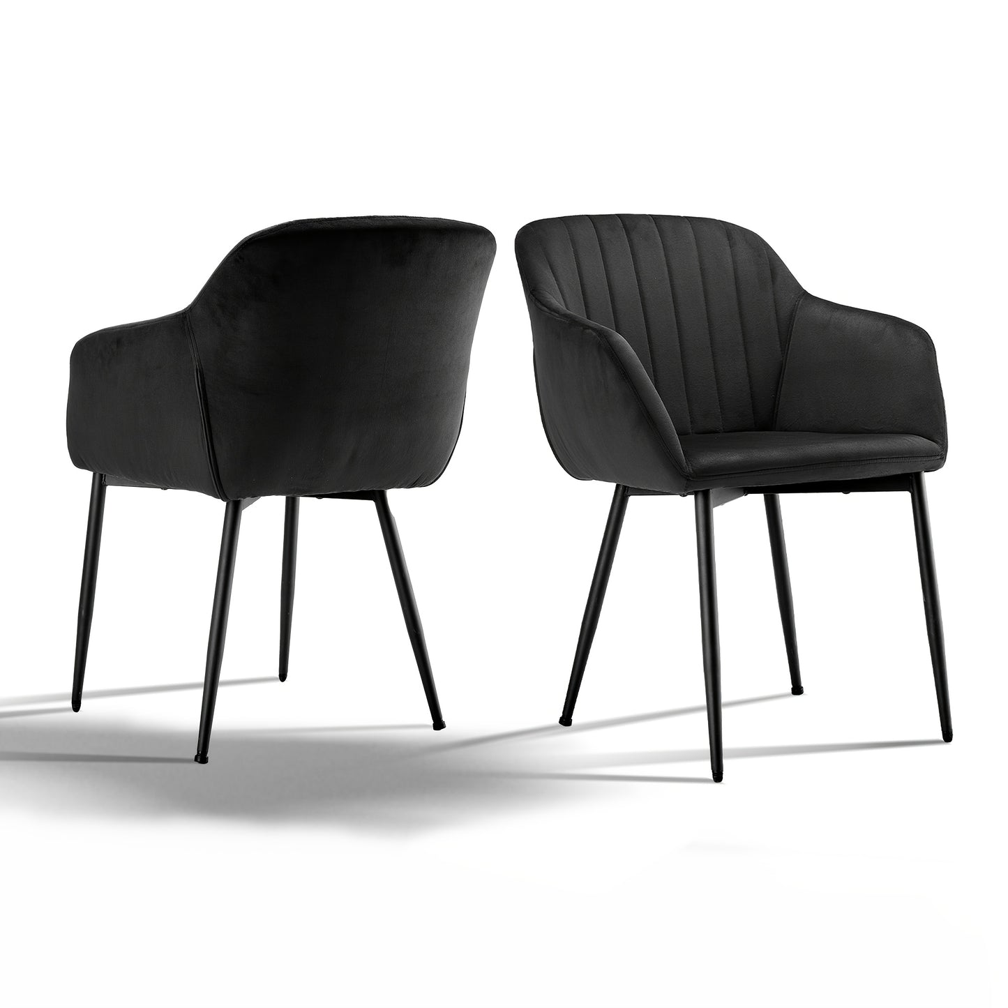 Chaises de salle à manger élégantes avec accoudoirs et soutien lombaire pour salon, cuisine et chambre, offrant un grand confort - Disponibles par lots de 2, 4 ou 6