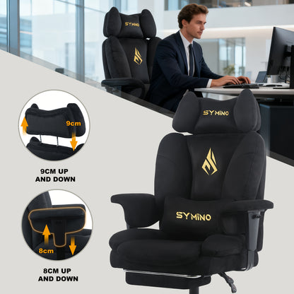 Fauteuil de gaming Symino, fauteuil canapé, nouveau design d'appui-tête et de dossier, fauteuil canapé ergonomique, confort enveloppant amélioré