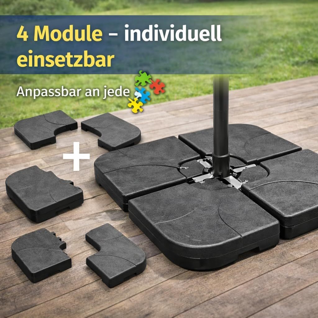 TK Supports de crème solaire pour écrans de feux de circulation - Poids de parapluie remplissables pour croix de sol en plastique et supports de crème solaire stables