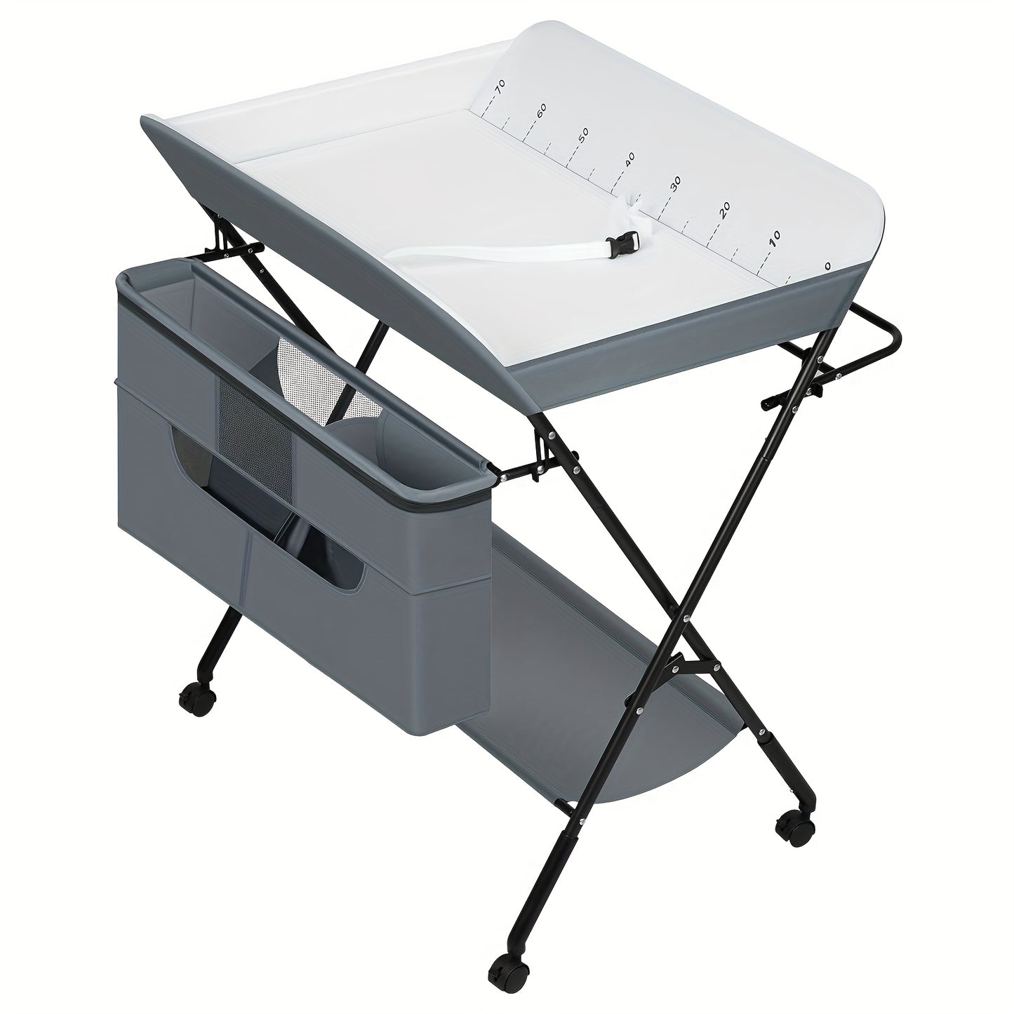 1 support utilitaire, rangement et organisation, rangement de garde-robe, pliable, hauteur réglable, avec sangle de sécurité, peut être un panier de rangement, une barre à suspendre, gris, avec mètre ruban, meubles pour la maison, articles de rangement