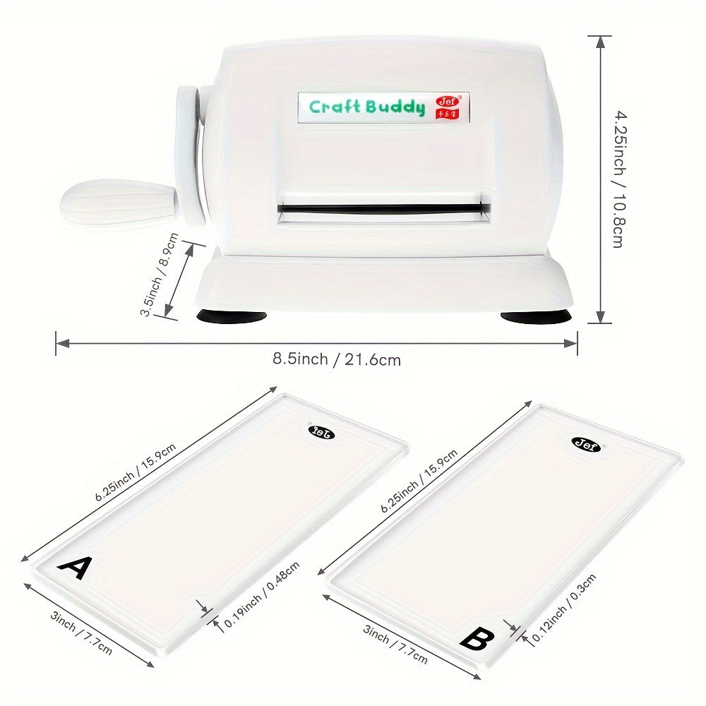 Lot de 5 couleurs machine de découpe et gaufrage pour scrapbooking, 1 set de tampons de découpe en acrylique A et B pour papier scrapbooking, outil de coupe, matériau PE, sans batterie