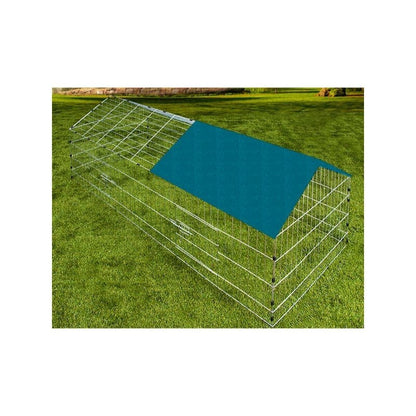 CADOCA® Enclos Run Free 180X75X75Cm Protection Solaire Run Jardin Lapin Poulailler Lièvre Poulailler Petit Animal Run Toiture Matériel Bleu