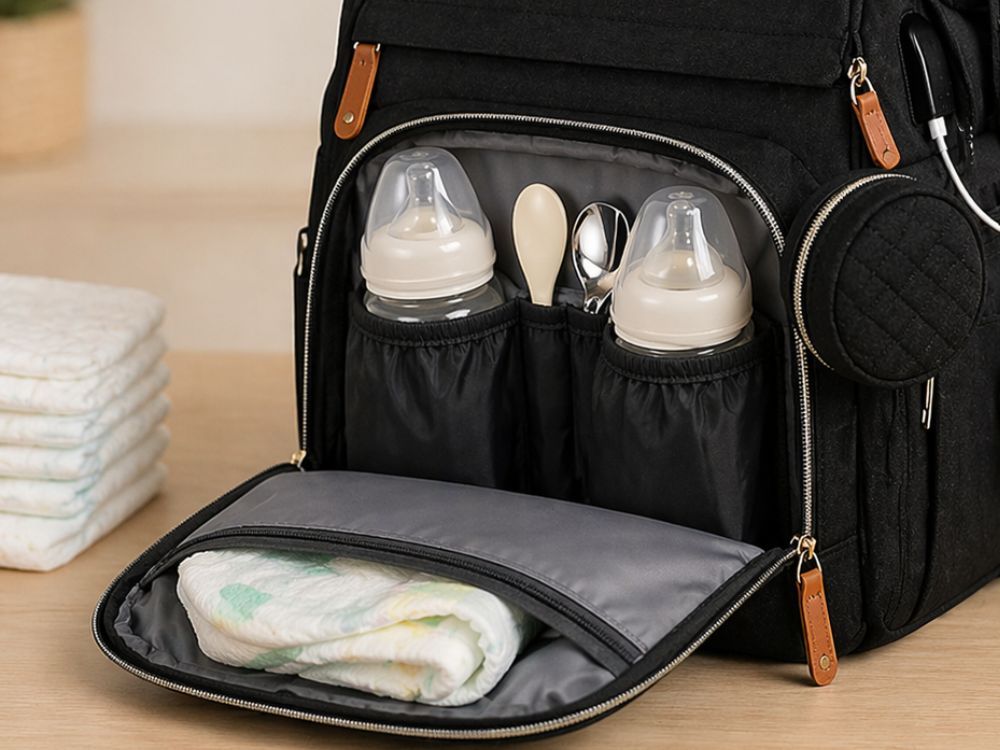 Sac à dos Maman avec lit et USB, Sac à dos multifonctionnel pour parents avec organisateur, Grand sac à dos de voyage avec fonction lit pour enfants, Sac à dos pratique pour la marche et les voyages, Lit pliable avec matelas, Sac à dos quotidien spacieux