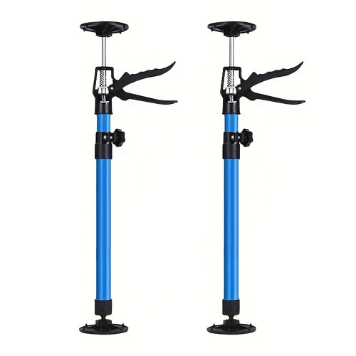 2 pièces, Poteau de Support, Poteau de Support Réglable + Portée Télescopique 50-115 cm, Charge Verticale 79,83 KG, Structure Stable avec Verrou Antidérapant, Assemblage Facile, Support Troisième Main + pour Installation de Porte de Construction de Cuisin