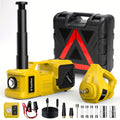 Kit de cric électrique pour voiture, 5 tonnes/4999.95 KG, cric hydraulique 12V avec pompe de gonflage de pneu, kit auto portable pour SUV MPV Berline Camion Changement de pneu Réparation de garage