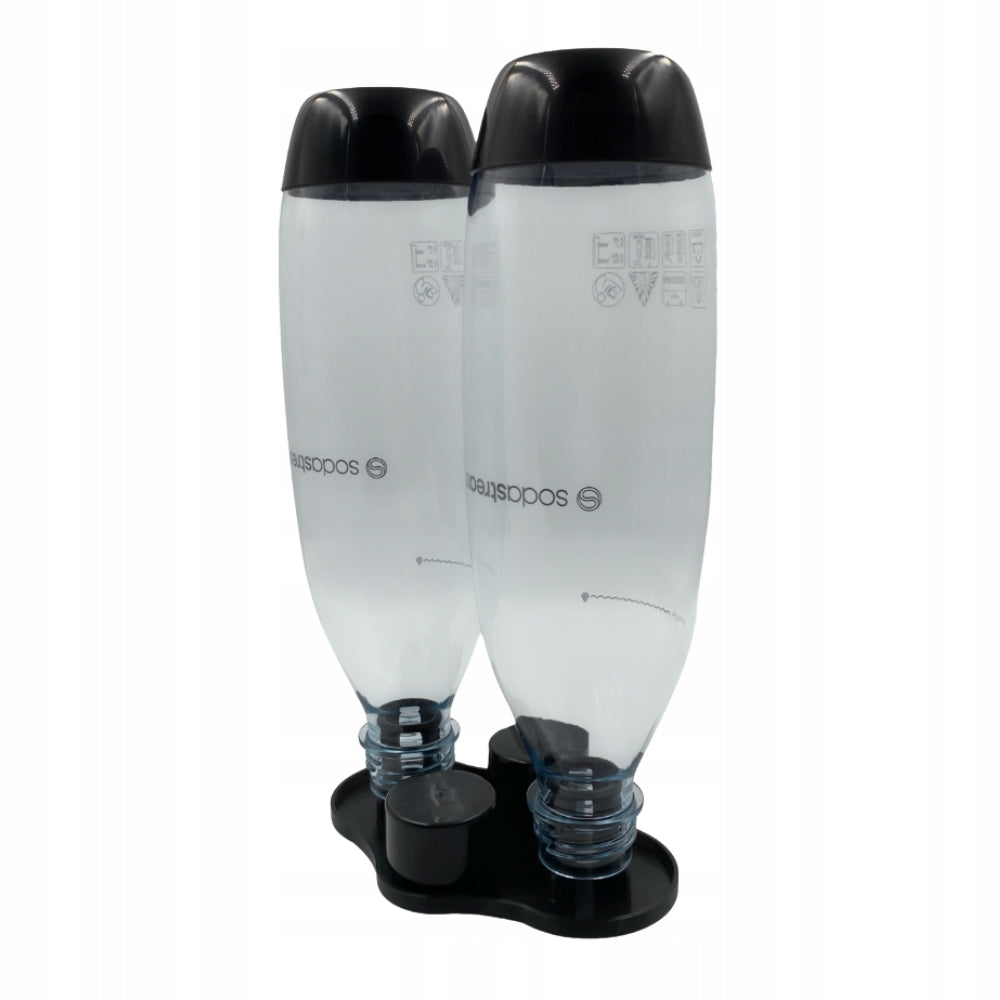 Plateau d'égouttage SodaStream pour 2 bouteilles, support de cuisine noir en matériau PETG, étagère de séchage et de rangement, organisateur de comptoir compact – 1 pièce