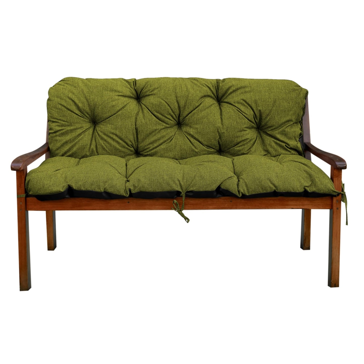 Coussin de Banc de Jardin, Coussin d'Assise et de Dossier, pour 1/2/3 Personnes, Coussin Rembourré avec Sangles, pour Intérieur/Extérieur, Coussin de Banc pour Banc v2