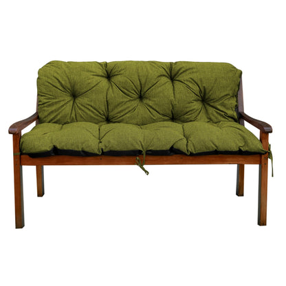 Coussin de Banc de Jardin, Coussin d'Assise et de Dossier, pour 1/2/3 Personnes, Coussin Rembourré avec Sangles, pour Intérieur/Extérieur, Coussin de Banc pour Banc v2