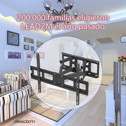 Meuble TV TMDS-101 à double pivotant et large base 81,28-218,44 cm, capacité de charge 50,0 kg/VESA 600*400/inclinaison haut et bas -10~10°, convient pour salon/chambre/bureau