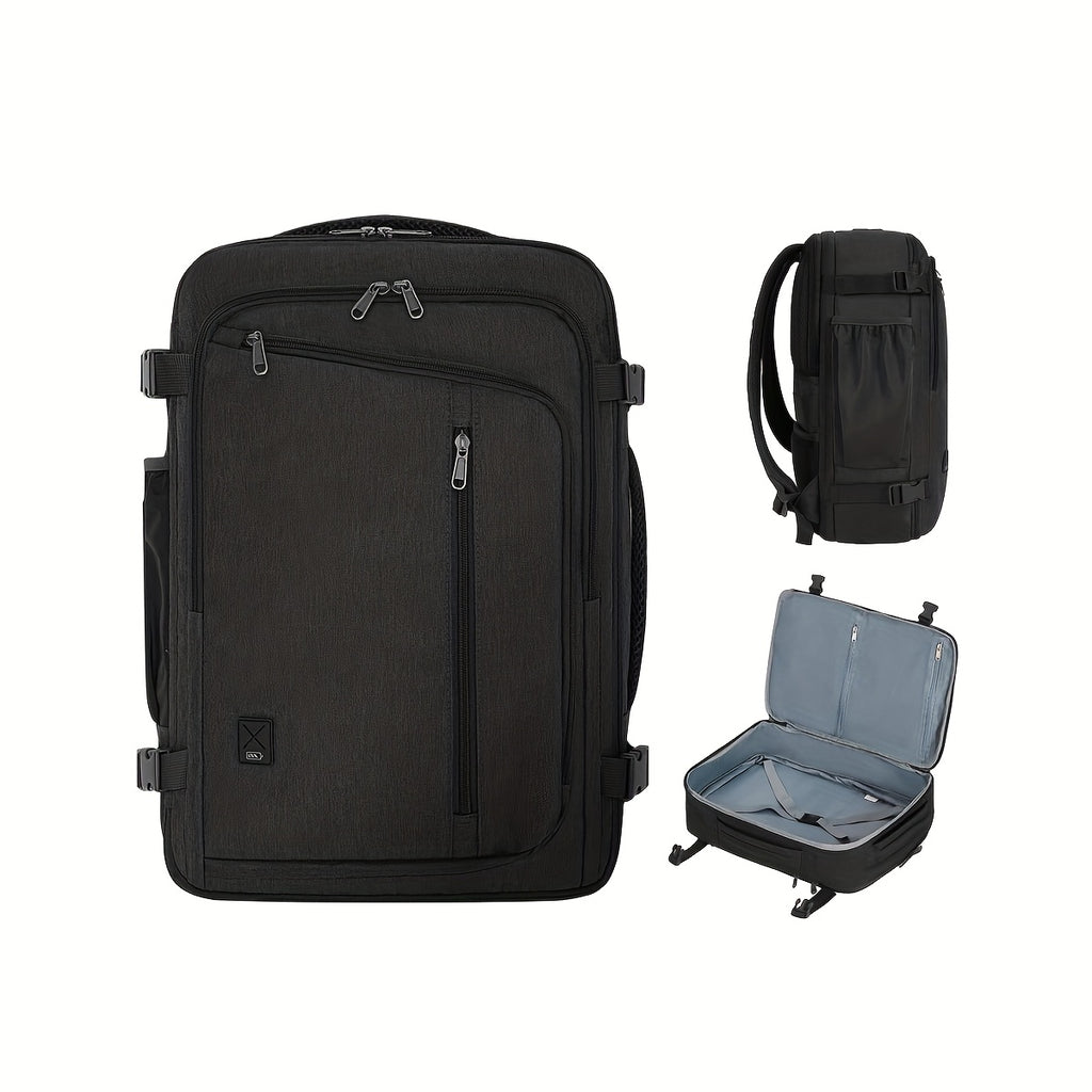Sac à dos cabine extensible approuvé par l'aviation 45X36X20 pouces, bagage à main sous le siège avec poche humide et housse pour ordinateur portable dédiée de 43,18 cm, sac de voyage adapté aux normes TSA pour les voyages d'affaires (Essentiel unisexe 20