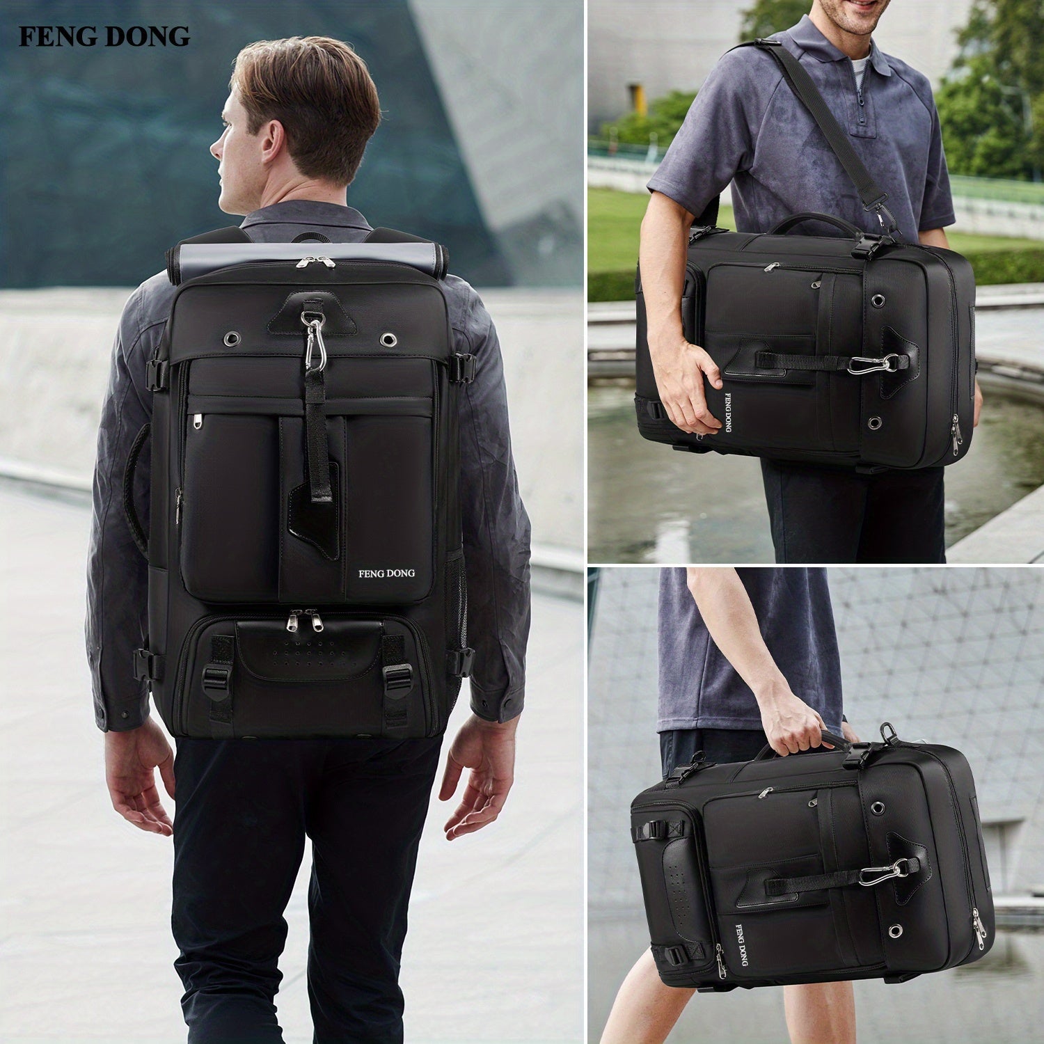 Sac à Dos de Voyage Léger à Grande Capacité Compatible pour Ordinateur Portable de 17,3 Pouces & Affaires, Sac d'École avec Compartiment à Chaussures, Multi-Compartiments & Bretelles Rembourrées - Housse pour Ordinateur Portable en Nylon pour Professionne