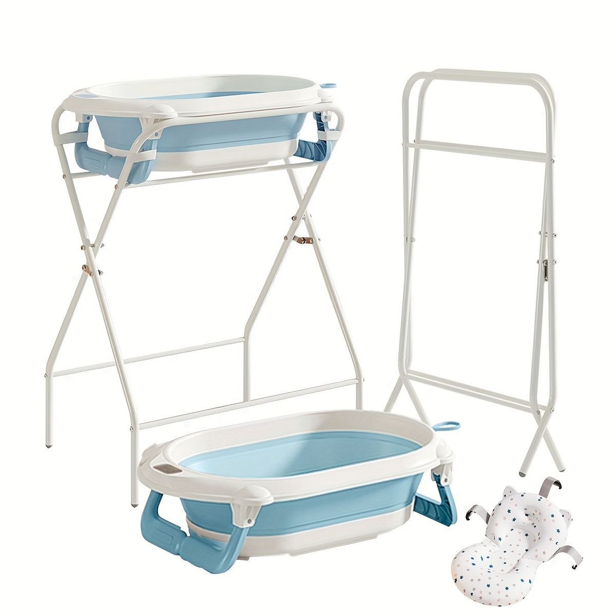 Baignoire Pliante Tri-Fold, Gris pour Bébé avec Support et quotidien – vue détaillée 5