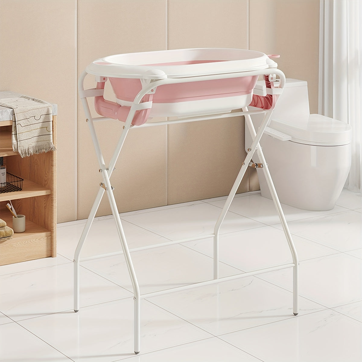 Baignoire Pliante Tri-Fold, Gris pour Bébé avec Support et quotidien – vue détaillée 14