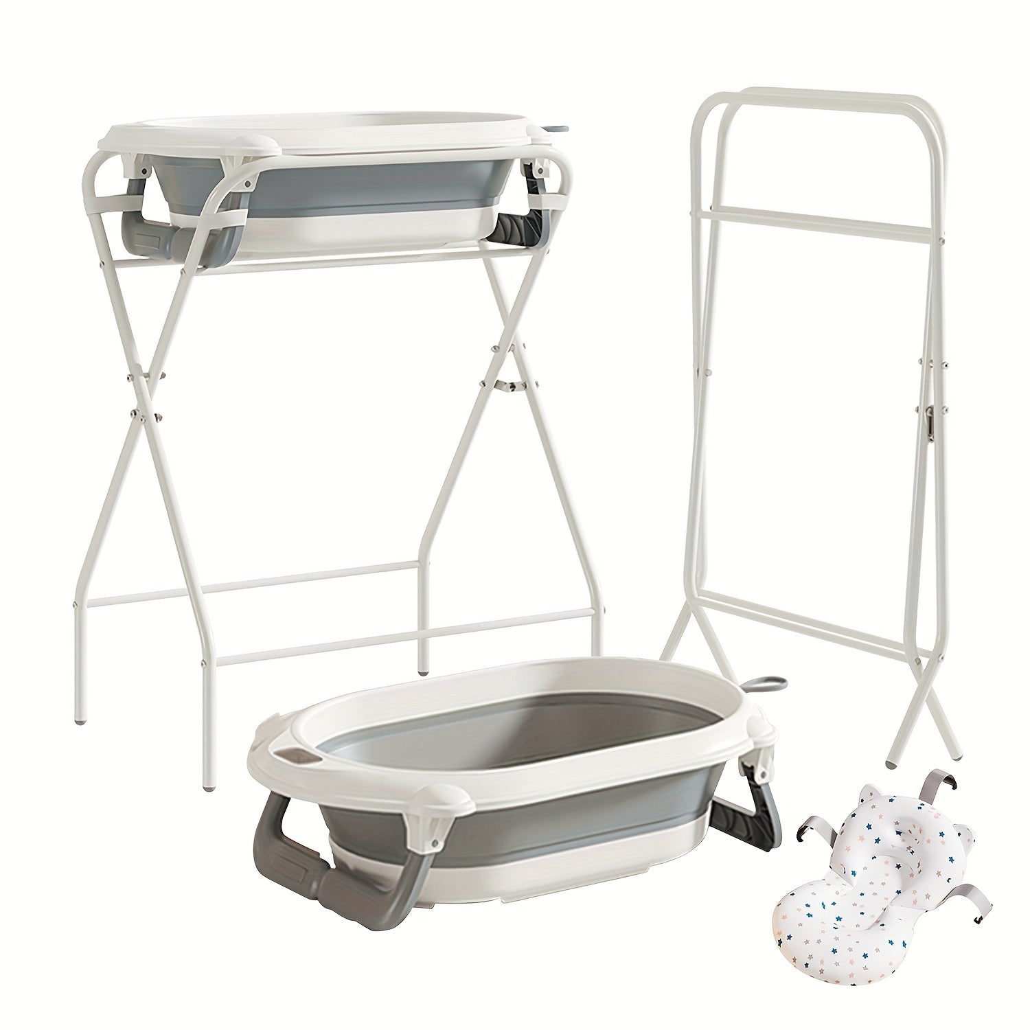 Baignoire Pliante Tri-Fold, Gris pour Bébé avec Support et quotidien – vue détaillée 17