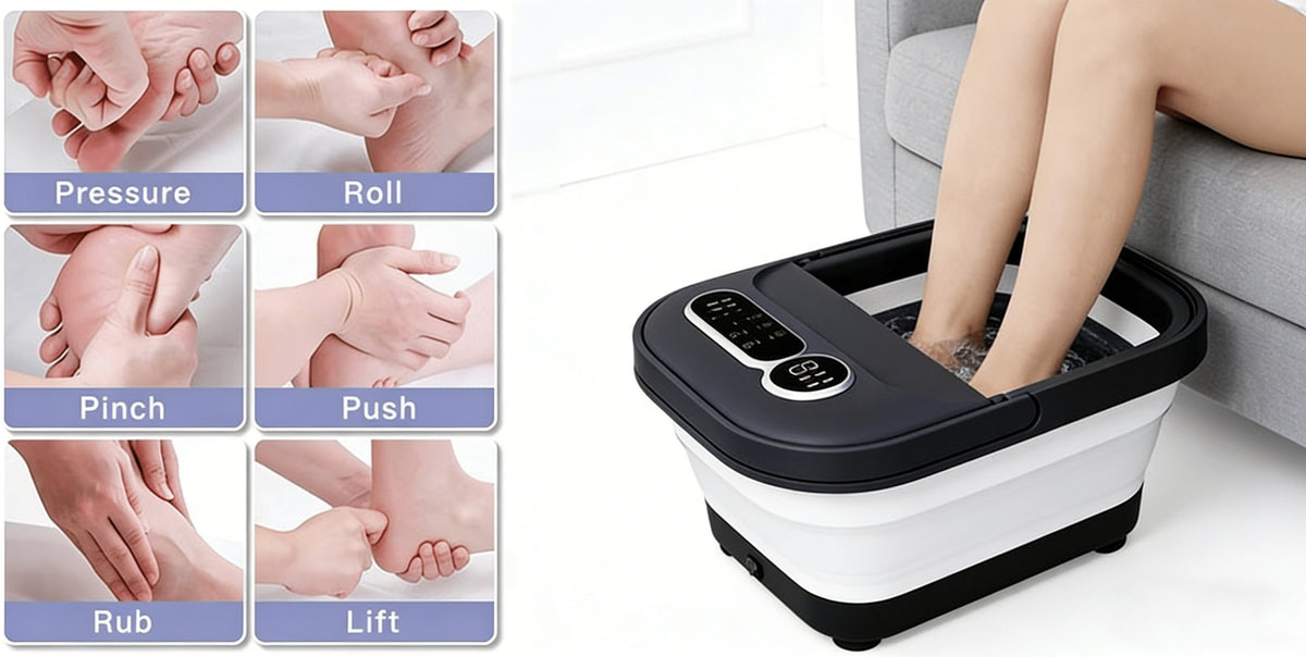 Bain de pieds pliable, amovible pour un usage domestique et quotidien – vue détaillée 8