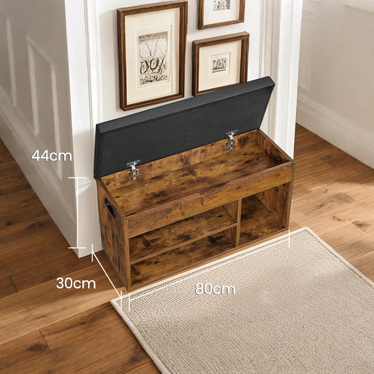 Banc à chaussures avec rangement, 136 kg pour entrée et maison – vue principale