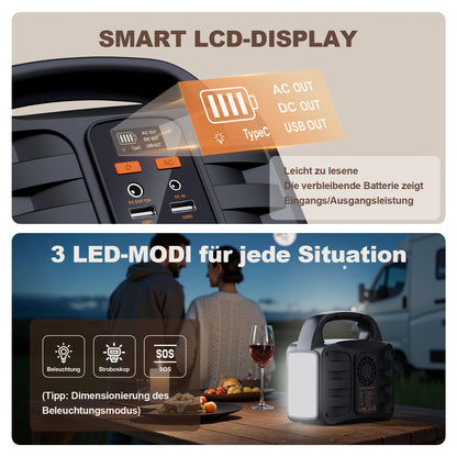 Batterie externe, 150W pour camping et voyage – vue détaillée 6