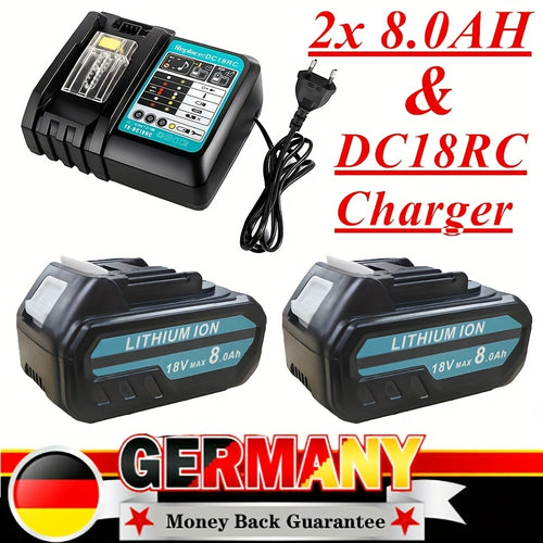 Batterie pour outil électrique, 8,0 Ah * 2 + Chargeur*1 pour bricolage – vue principale