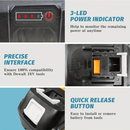 Batterie pour outil électrique, 8,0 Ah * 2 + Chargeur*1 pour bricolage – vue détaillée 7
