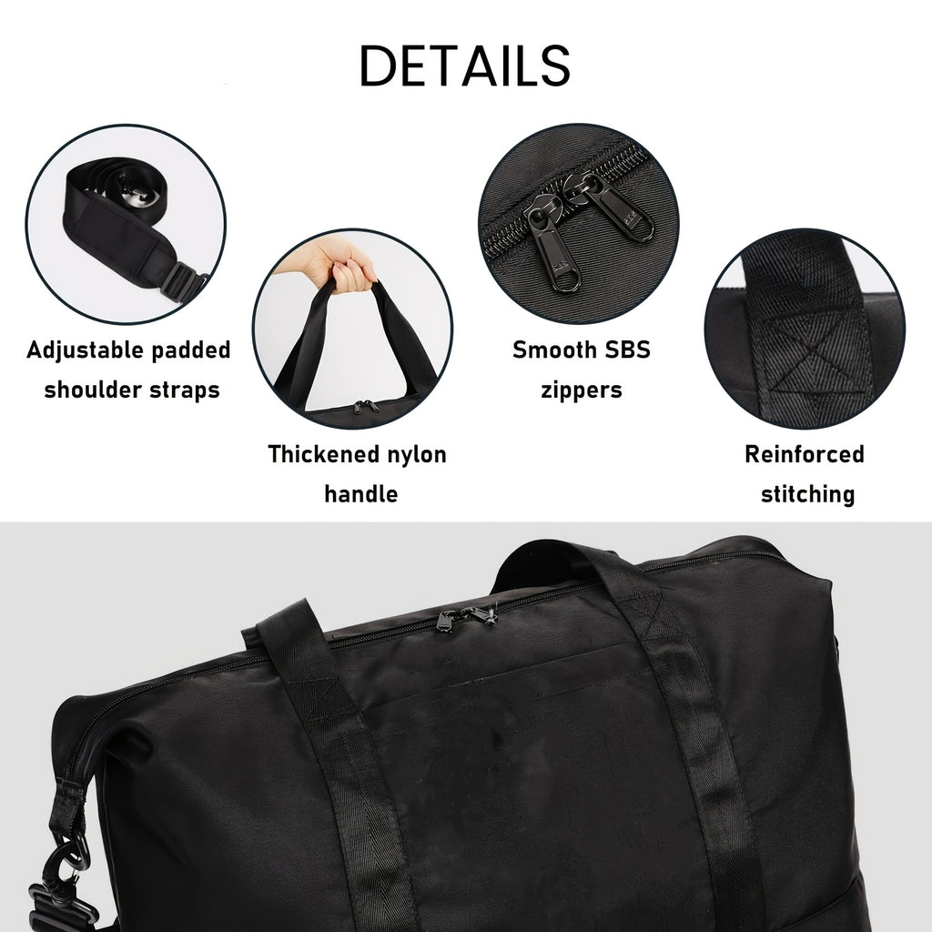 Sac de voyage unisexe 30L approuvé par les compagnies aériennes, sac de sport et bagage à main essentiel avec compartiments pour chaussures/ordinateur portable, objet personnel sous le siège pour le fitness, les vols et les escapades de week-end
