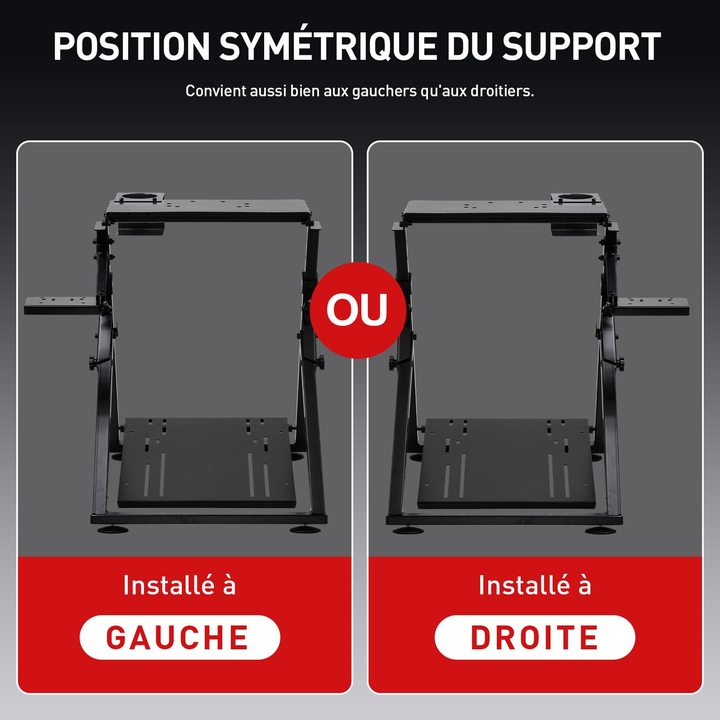 Support Volant pour Volant Gaming Retour de Force & TH8A Levier de Vitesse V1 - Clubsport PS4 - Inclinable avec support de gobelet