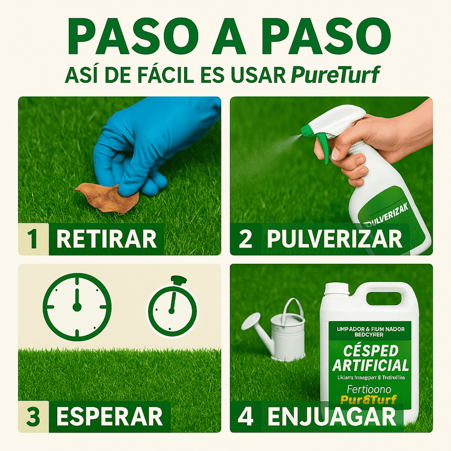 Nettoyant pour gazon artificiel PureTurf 5L – Désinfectant parfum pin pour usage intérieur et extérieur | Neutralise les odeurs d'animaux et garde votre jardin toujours frais