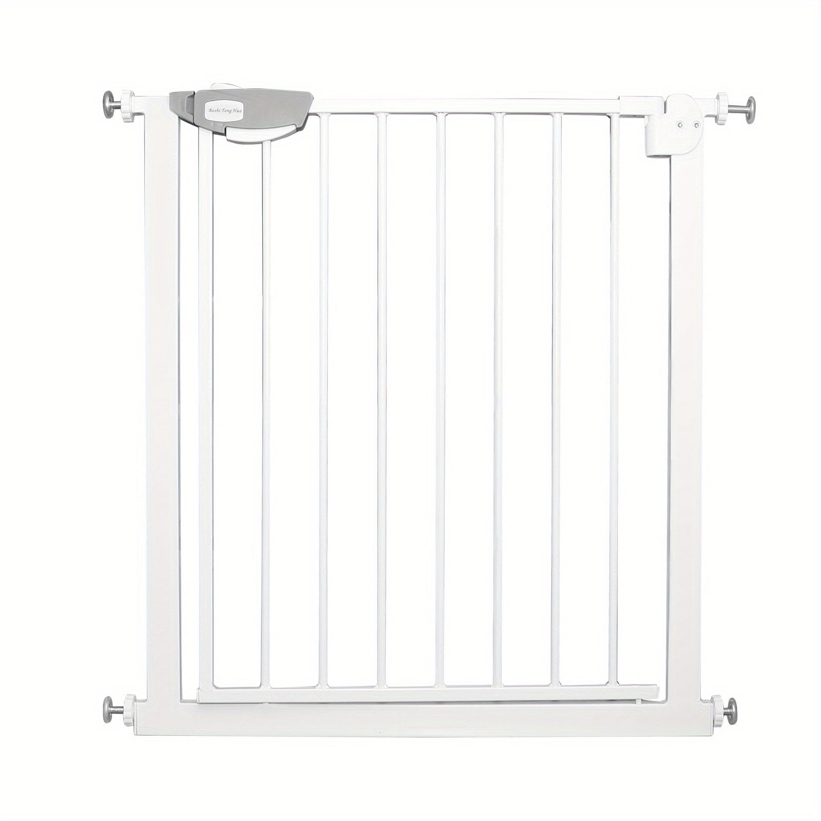 Barrière de sécurité de porte pour enfants, barrière d'escalier N Stop sans perçage avec grille métallique, blanche
