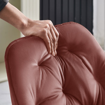 Lot de 2/4/6 Chaises de Salle À Manger Avec Assise Rembourrée En Velours Épais, Pieds En Métal, Accoudoirs Et Dossier ; Chaise D'Angle Pour Salon Ou Pièce À Vivre