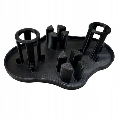 Plateau d'égouttage SodaStream pour 2 bouteilles, support de cuisine noir en matériau PETG, étagère de séchage et de rangement, organisateur de comptoir compact – 1 pièce
