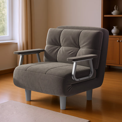 Canapé-lit pliable pour décoration de Noël d'appartement, confortable et durable, accoudoirs argentés, matériau en velours côtelé, plusieurs couleurs disponibles, polyvalent pour chambres à coucher, idée cadeau créative, décoration de Noël, cadeau personn