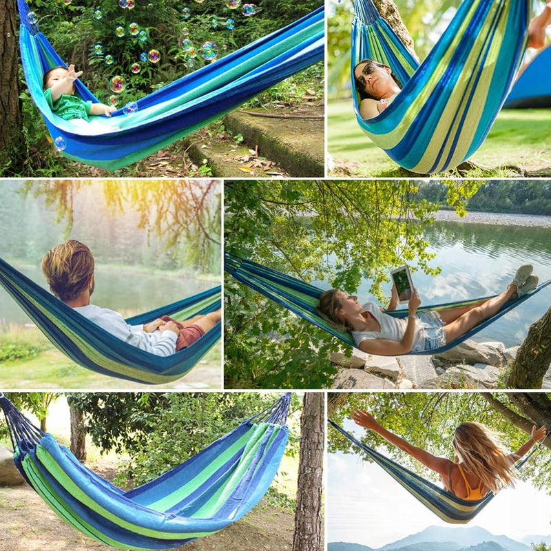 Hammock, Hanging, Two-Person, 260X160Cm, Brazilian, XXL, with Cover, Perfect Solution for Relaxing Outdoors, for Garden Or Terrace, Made of Sturdy, Densely Woven Cotton with Polyester, Ensures Durability And Comfort. Thanks to Its Large Dimensions, It Can