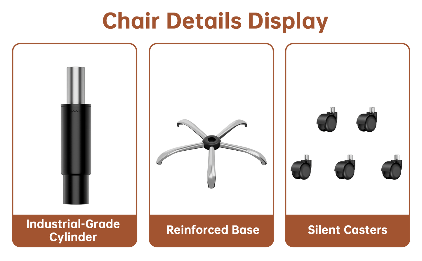 Chaise de bureau exécutive haute dossier, chaise de bureau ergonomique inclinable avec fonction d'inclinaison, chaise d'ordinateur robuste pour le travail à domicile