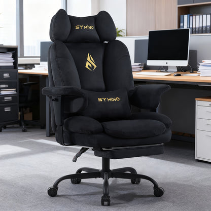 Fauteuil de gaming Symino, fauteuil canapé, nouveau design d'appui-tête et de dossier, fauteuil canapé ergonomique, confort enveloppant amélioré